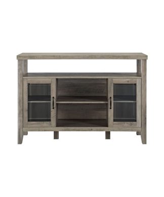 52" Wood TV Stand High Boy Buffet - Grey Wash