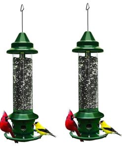 2 Pack Wild Bird Feeders, Cardinal Ring and 6 Feeding Ports