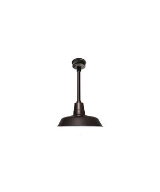 12" Oldage LED Pendant Light, Mahogany Bronze With Mahogany Bronze Downrod