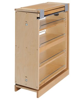 Wood Base Filler Pull Out Organizer for New Kitchen With Soft Close, 9"