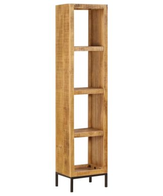 vidaXL Solid Mango Wood Bookshelf Bookcase Display Stand Storage Organizer