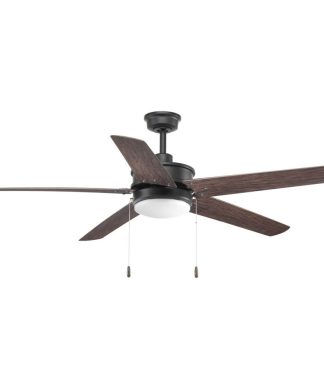Whirl 1 Light 60" Indoor Ceiling Fan, Forged Black