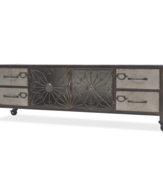 vidaXL TV Cabinet Silver Table Plasma Lowboard Furniture Lowboard Stand Unit