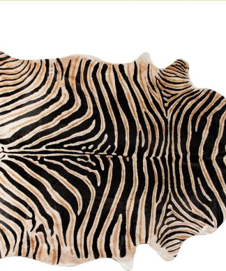 6'x7' Togo Cowhide Rug, African Zebra