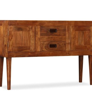 vidaXL Solid Wood Sideboard with Sheesham Finish Highboard Storage Cabinet