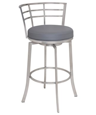 Viper Gray PU Upholstery Stool, Counter Height