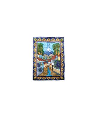 Volcano Clay Talavera Tile Mural