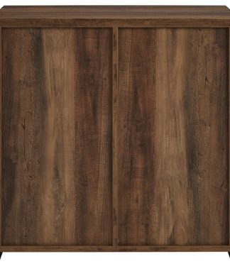 32" Rustic Farmhouse Barn Door Accent Cabinet TV Stand, Rustic Oak