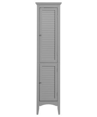 Wooden Bathroom Linen Storage Cabinet Gray