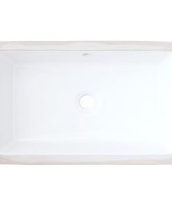21.875-in. W 13.875-in. DCertified Rectangle Undermount Sink In White Color