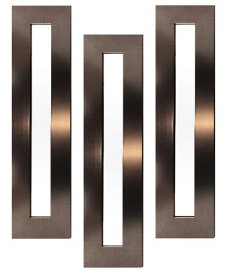 42"x11" Long Tall Decorative Accent Wall Mirrors Set of 3 Silver Taupe