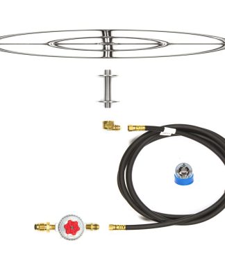 36" Double Ring and Complete Basic Propane Fire Pit Kit
