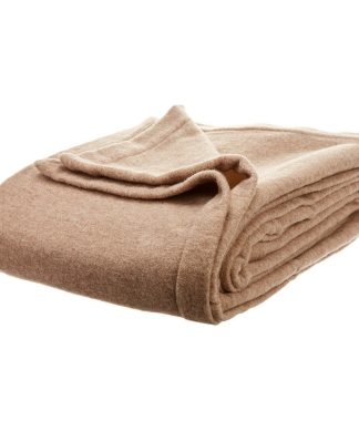 100% Superfine Australian Merino Reversible Wool Blanket Ivory/Oatmeal, King