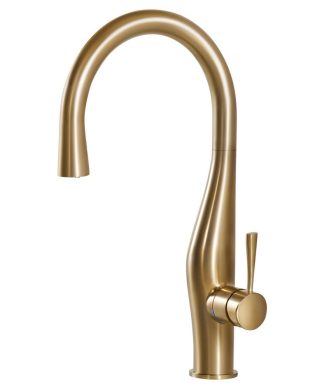 Vision Hidden Pull Down Kitchen Faucet With CeraDox Technology, Brushed Brass