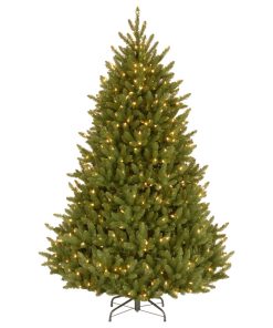 7-1/2' Natural Fraser Medium Fir Hinged Tree With 750 Clear Lights
