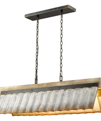 Waylon Linear Pendant, Antique Black Iron