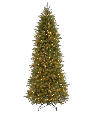 6 1/2' Feel Real Jersey Fraser Pencil Slim Fir Tree With 550-Light Clear