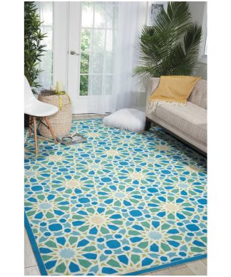 Waverly Sun N Shade Transitional Area Rug, Porcelain, 8' X 11'