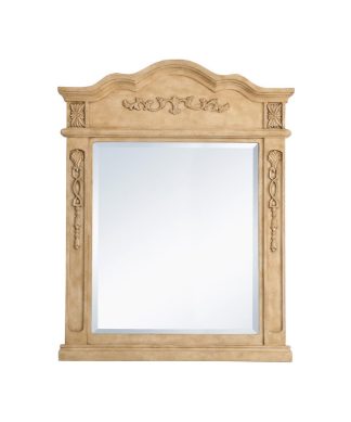 28X36" Traditional Antique Beige-Light Vanity Mirror