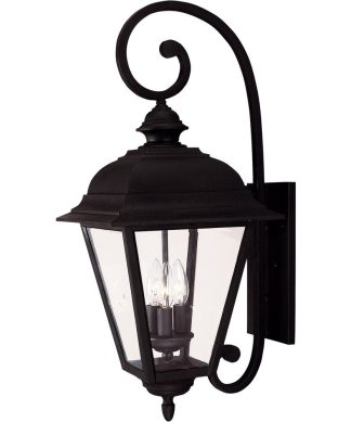 Westover 3 Light Outdoor Wall Light, Textured Black