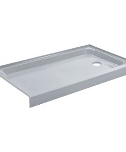 Voltaire 60 x 32 Single-Threshold, Right-Hand Drain, Shower Base, Grey