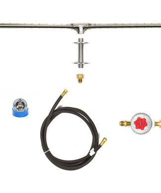 122" 3-Piece Trough Burner and Complete Basic Propane Fire Kit