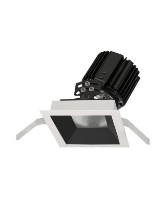 Volta 4.5" LED Square Adjustable, Light Engine Narrow 25 3500K White, Black Haze