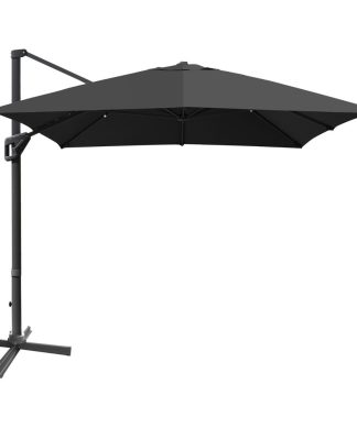 10'x13' Patio Offset Cantilever Umbrella Aluminum 360?Rotation Tilt Grey