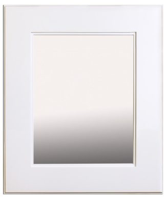 13x16 Fox Hollow Furnishings Mirrored Medicine Cabinet, Shaker White