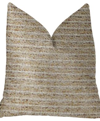 Willow Creek Beige and Ivory Luxury Throw Pillow, 20"x20"