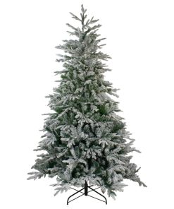 7.5' Flocked Winfield Fir Artificial Christmas Tree, Unlit