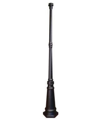 72" Surface Mount Post, Black