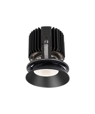 Volta 4.5" LED Round Shallow Regressed, Wide Flood 60 2700K Warm White, Black