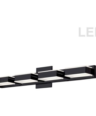 4-Light LED Wall Vanity, Matte Black