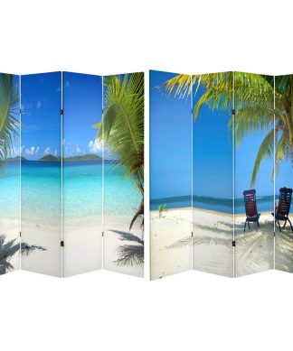 6' Tall Double Sided Beach Room Divider