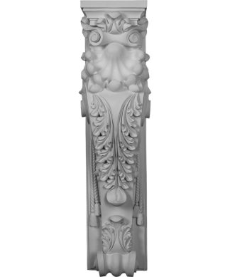 7 7/8"Wx7 7/8"Dx34"H Scroll Leaf Surround