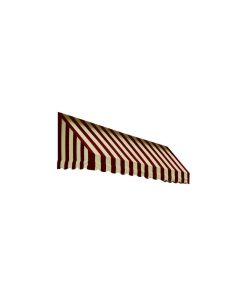 3' San Francisco Window Awning, 44" Hx24" D, Burgundy And Tan