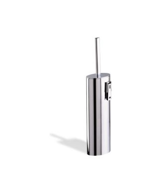 Wall Mounted Oval Brass Toilet Brush Holder, Chrome