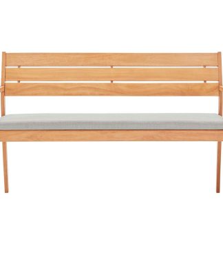 Viewscape Outdoor Patio Ash Wood Loveseat, Natural Taupe