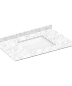37x22" Cara White Vanity Top by LessCare