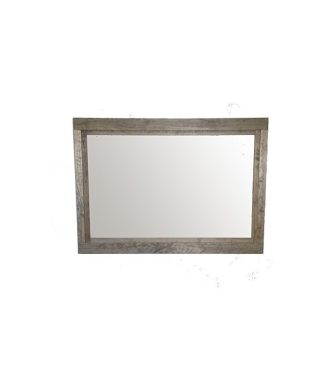 Weathered Oak Farmhouse Style Vanity Mirror, 42"x30"