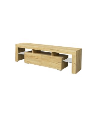 Vintage black TV cabinet wood TV benches with OAK finish
