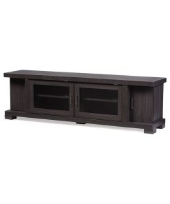 Viveka Wood TV Cabinet - Dark Brown