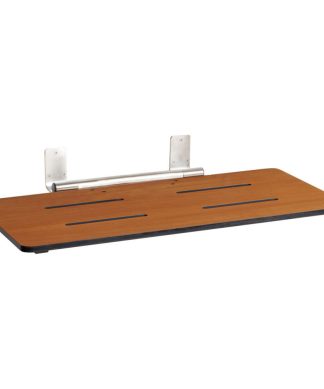 29" x 16.5" Rear-Hung Wall Mount Folding Teak Tub Seat