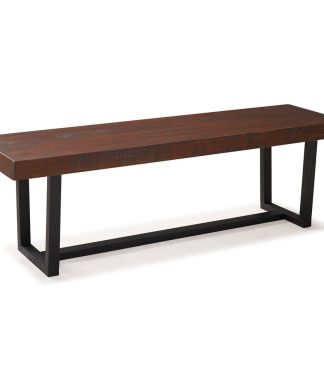 60" Solid Wood Dining Bench, Mahogany