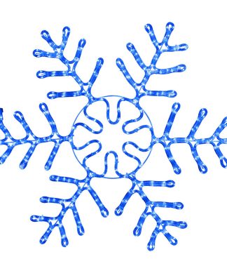 48" Blue LED Ice Snowflake
