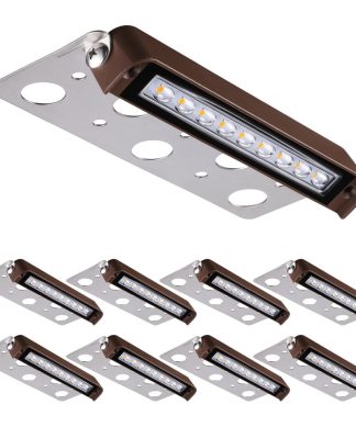 7" Low Voltage Integrated LED Rotatable Step Light, 5000K, 8pack