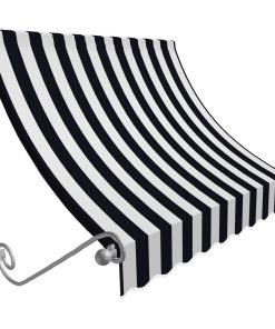 3' Charleston Window/Entry Awning, Black/White