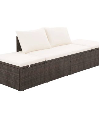 vidaXL Garden Bed Brown 76.8"x23.6" Poly Rattan