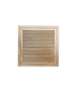 Wood Return Air Filter Grille, 24"x24", Standard Square Edge, Half Round